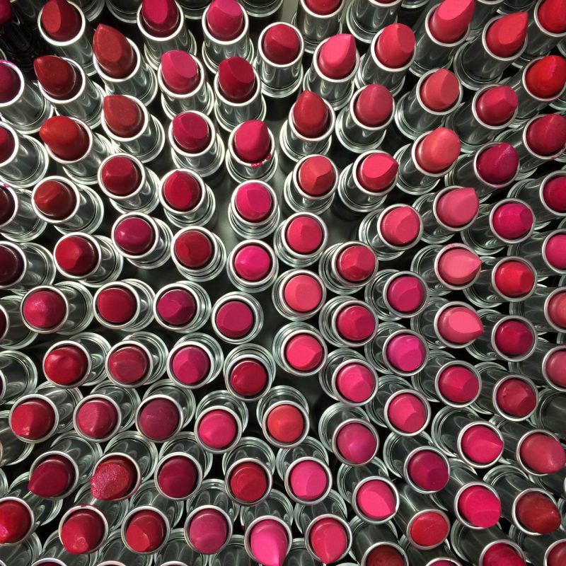 overhead-view-of-lipsticks-3XDSJY9